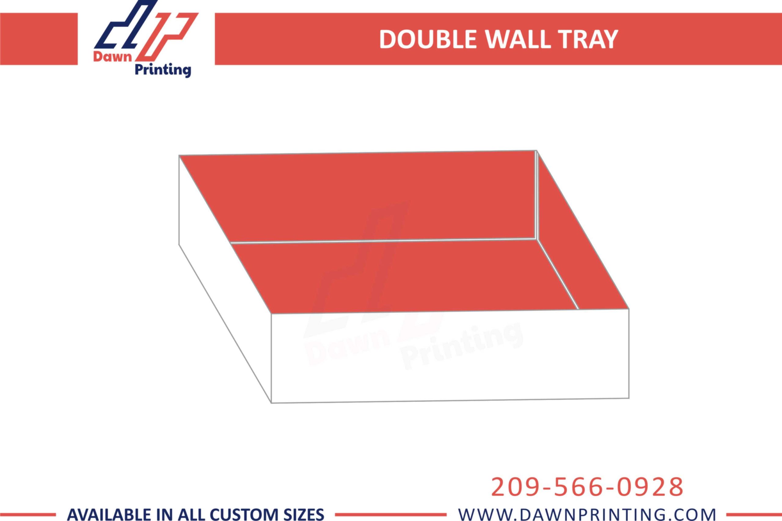 Custom Printed DOUBLE WALL TRAY Boxes - Dawn Printing