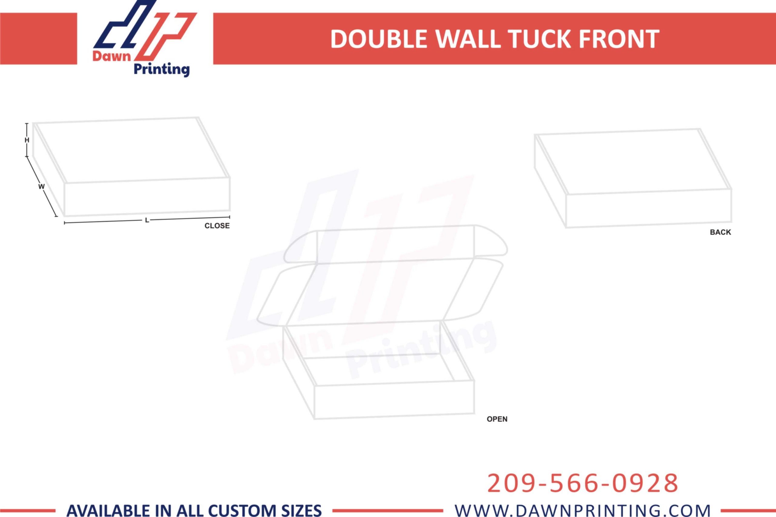 Double Wall Tuck Top Template - Dawn Printing