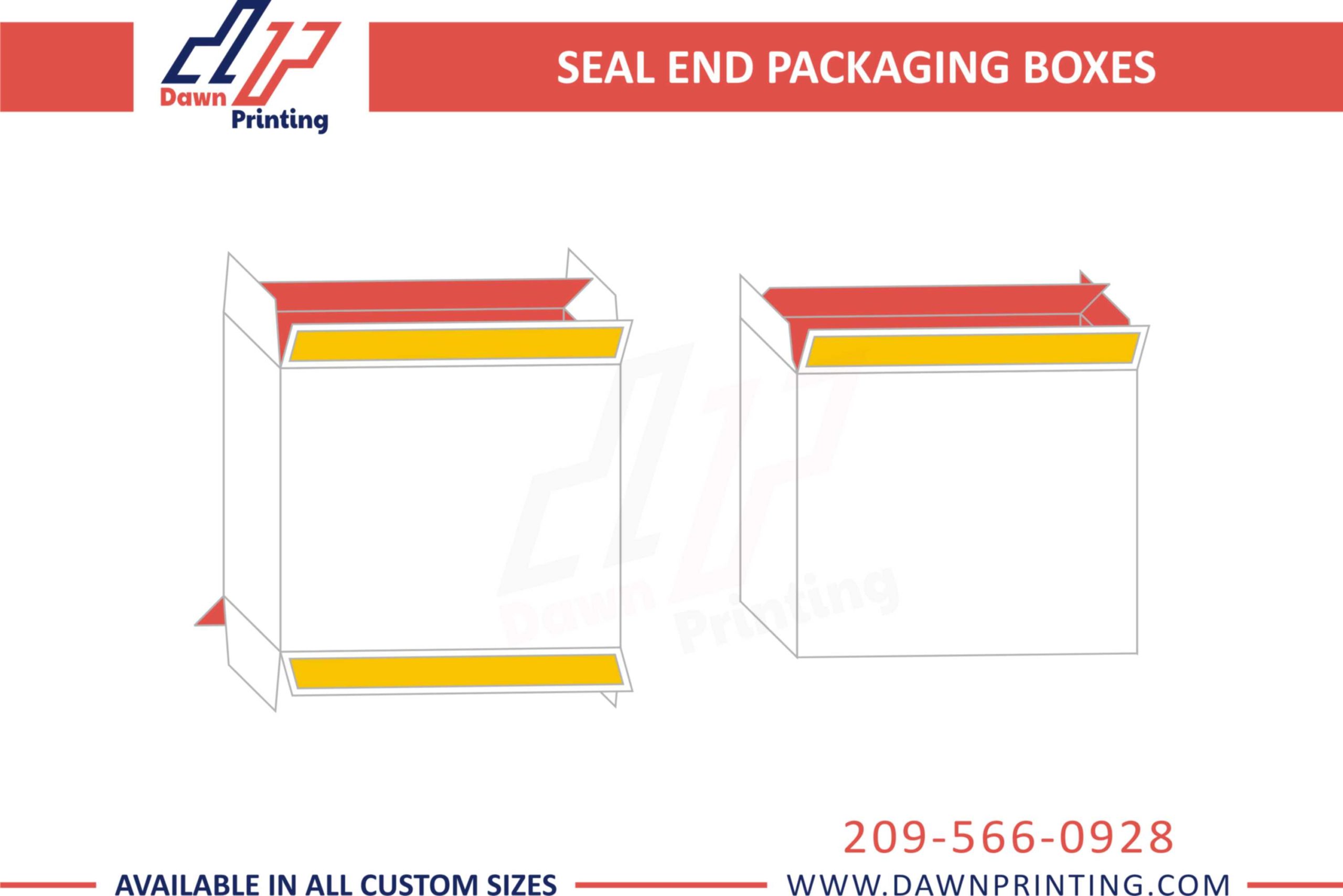 Custom SEAL END Packaging BOXES - Dawn Printing