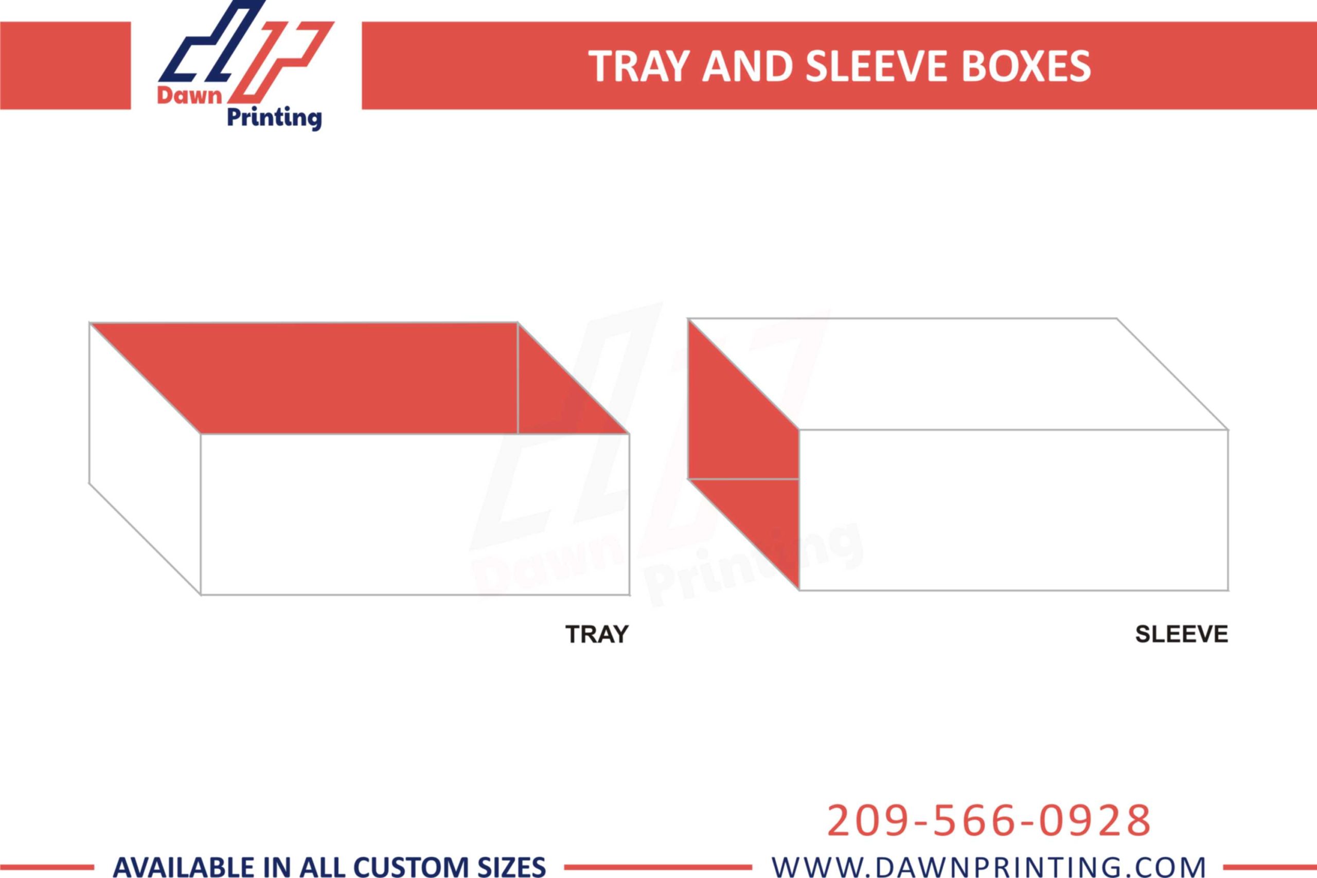 Custom Tray and Sleeve Packaging Boxes - Dawn Printing