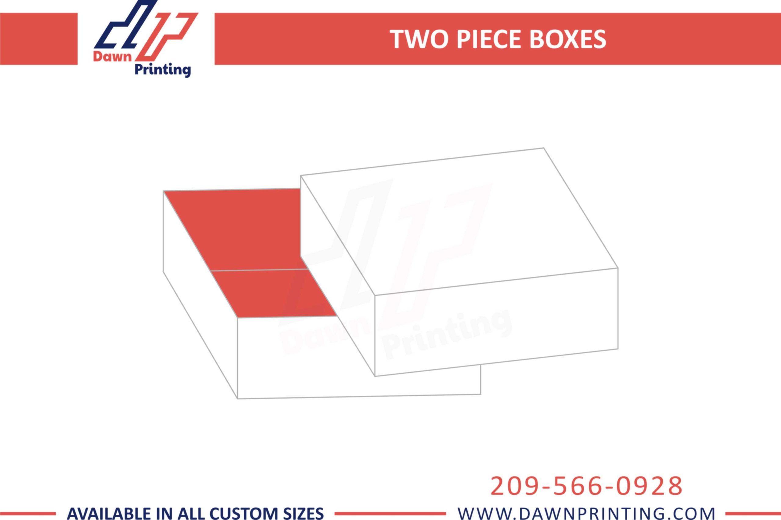 Custom Printed TWO PIECE BOXES - Dawn Printing