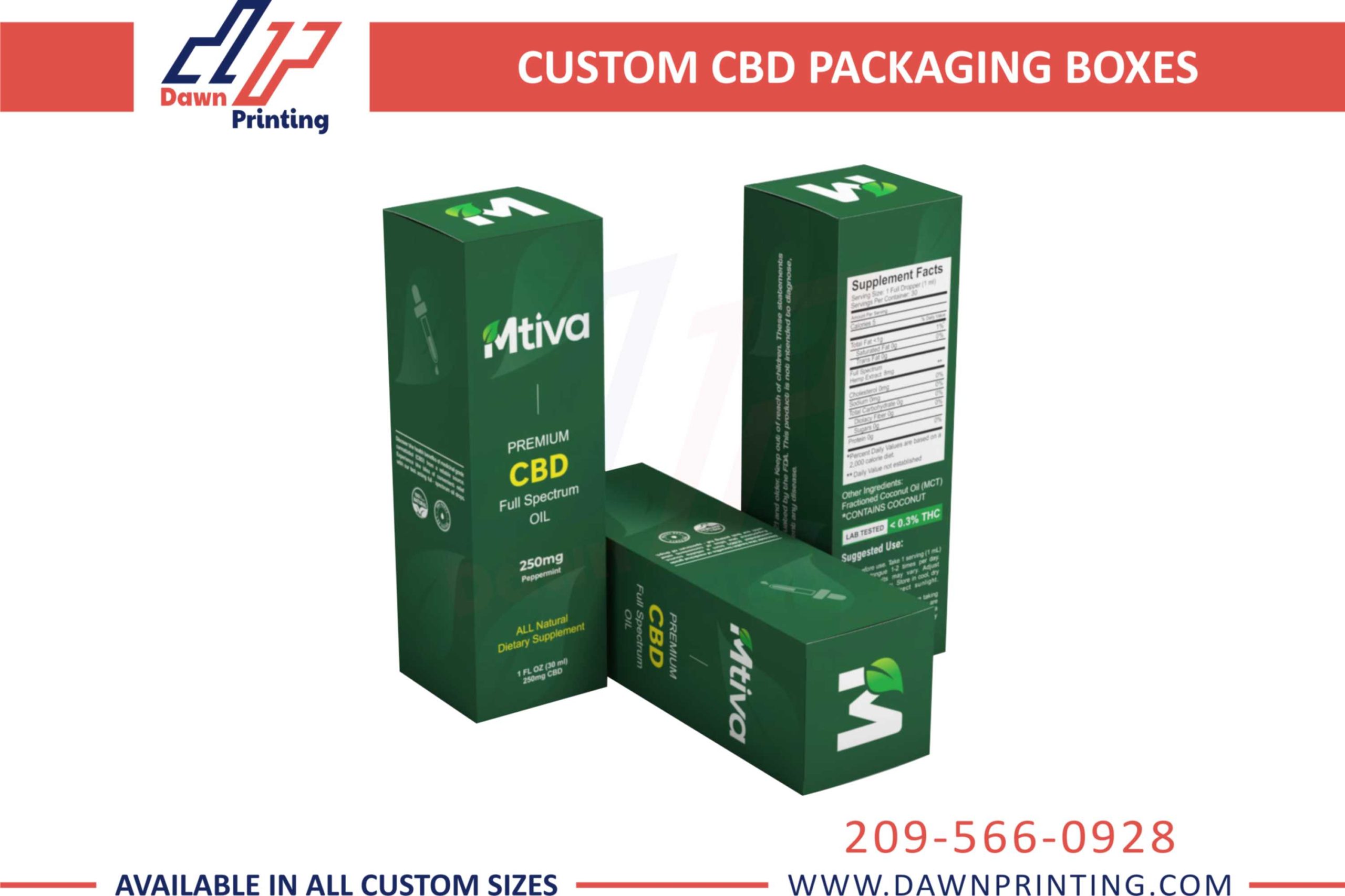 Dawn Printing Presents Custom CBD Packaging for you