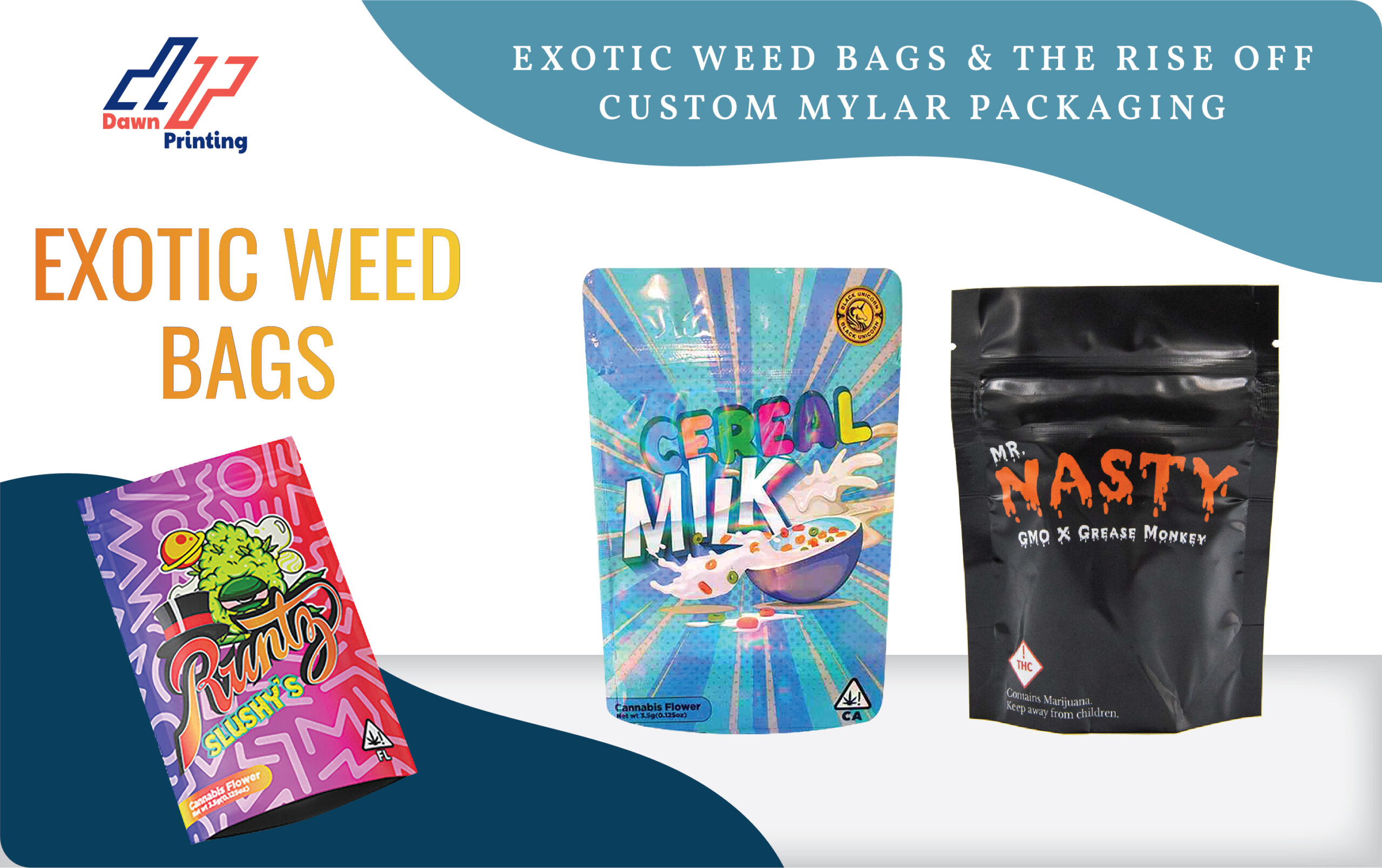 Guard Your Products with Unique Style Custom Weed Mylar Bags